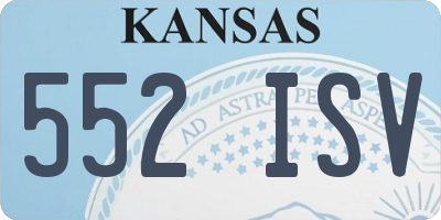 KS license plate 552ISV