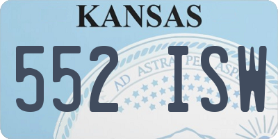 KS license plate 552ISW