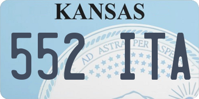 KS license plate 552ITA