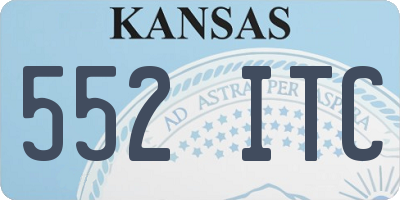 KS license plate 552ITC