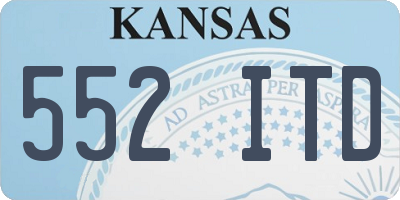 KS license plate 552ITD