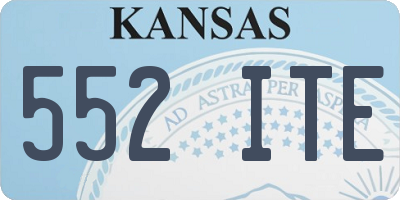 KS license plate 552ITE