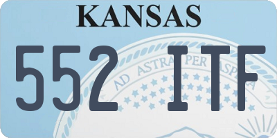KS license plate 552ITF