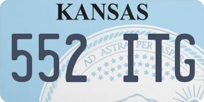 KS license plate 552ITG