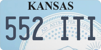 KS license plate 552ITI