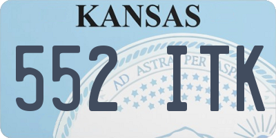 KS license plate 552ITK