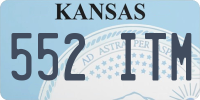 KS license plate 552ITM