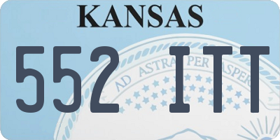 KS license plate 552ITT