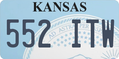 KS license plate 552ITW