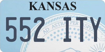 KS license plate 552ITY