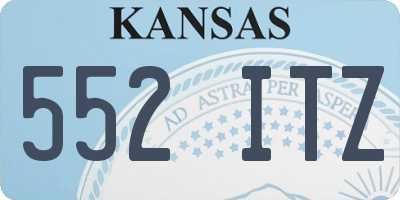 KS license plate 552ITZ