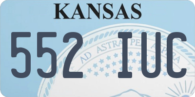 KS license plate 552IUC