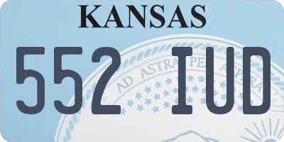KS license plate 552IUD