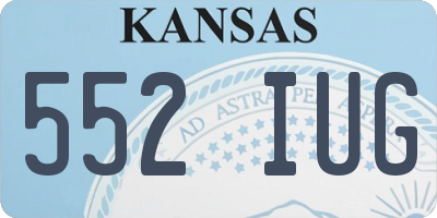 KS license plate 552IUG