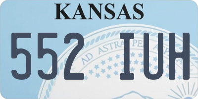 KS license plate 552IUH