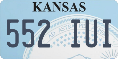 KS license plate 552IUI