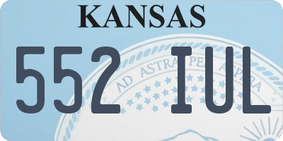 KS license plate 552IUL