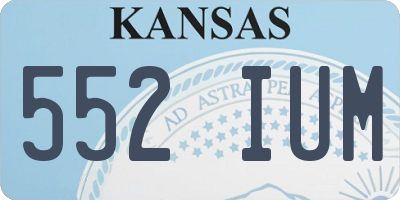 KS license plate 552IUM