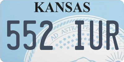 KS license plate 552IUR