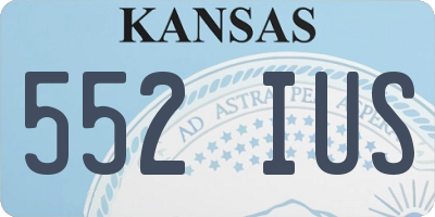 KS license plate 552IUS