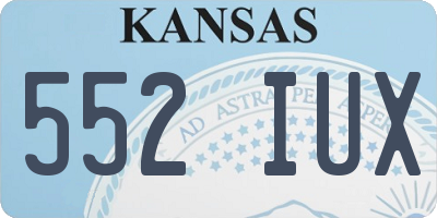 KS license plate 552IUX