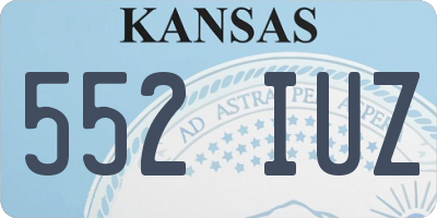 KS license plate 552IUZ