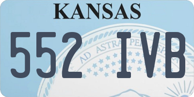 KS license plate 552IVB