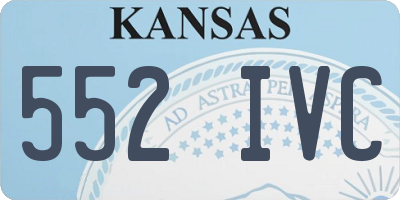 KS license plate 552IVC