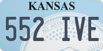 KS license plate 552IVE