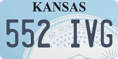 KS license plate 552IVG