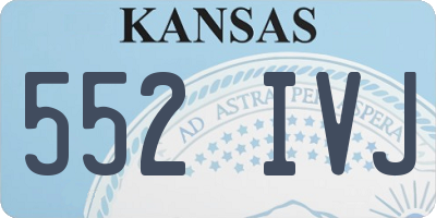 KS license plate 552IVJ