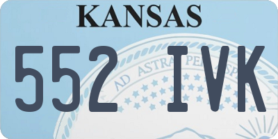 KS license plate 552IVK