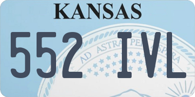 KS license plate 552IVL