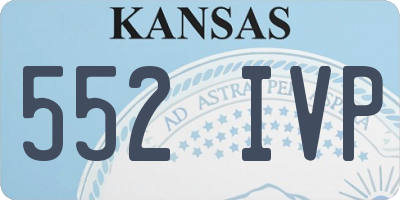 KS license plate 552IVP