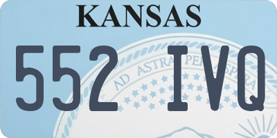 KS license plate 552IVQ