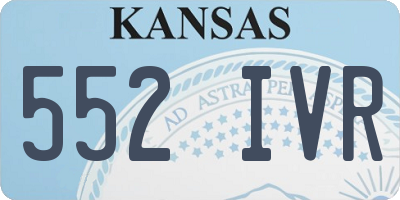 KS license plate 552IVR