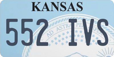 KS license plate 552IVS