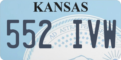 KS license plate 552IVW