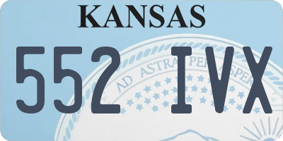KS license plate 552IVX