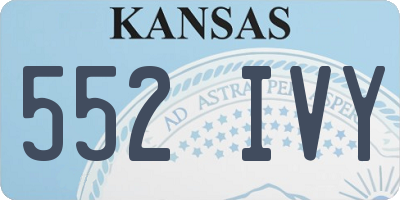 KS license plate 552IVY