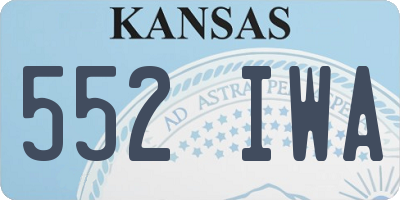 KS license plate 552IWA