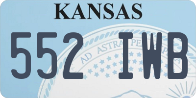 KS license plate 552IWB