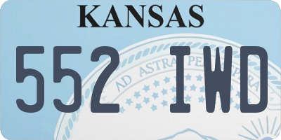 KS license plate 552IWD