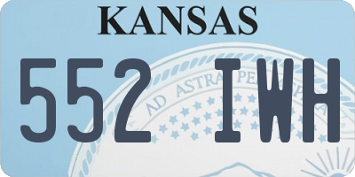 KS license plate 552IWH
