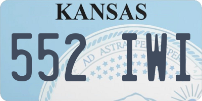 KS license plate 552IWI