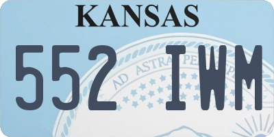 KS license plate 552IWM