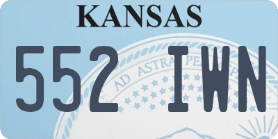 KS license plate 552IWN