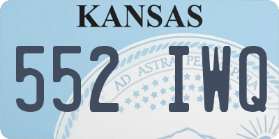 KS license plate 552IWQ