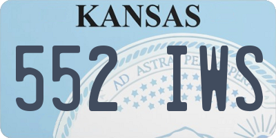 KS license plate 552IWS