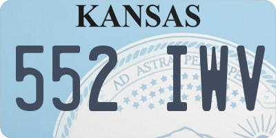 KS license plate 552IWV